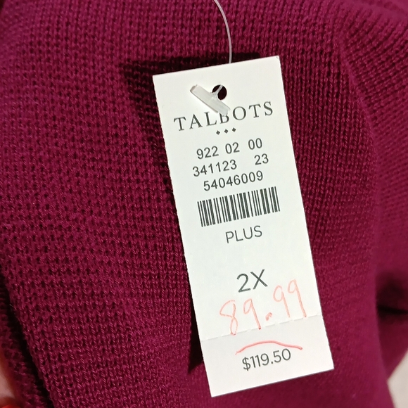 New Talbots knit sweater blazer jacket plus size women's 2X - Picture 9 of 9
